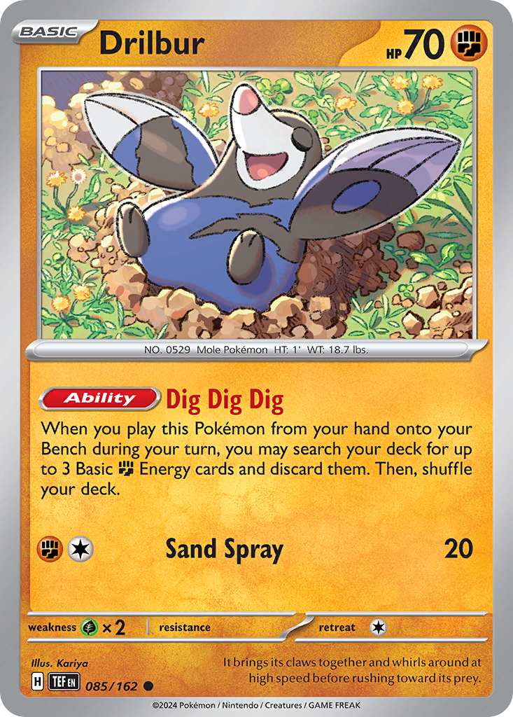 Drilbur – Temporal Forces 085/162 Pokémon card