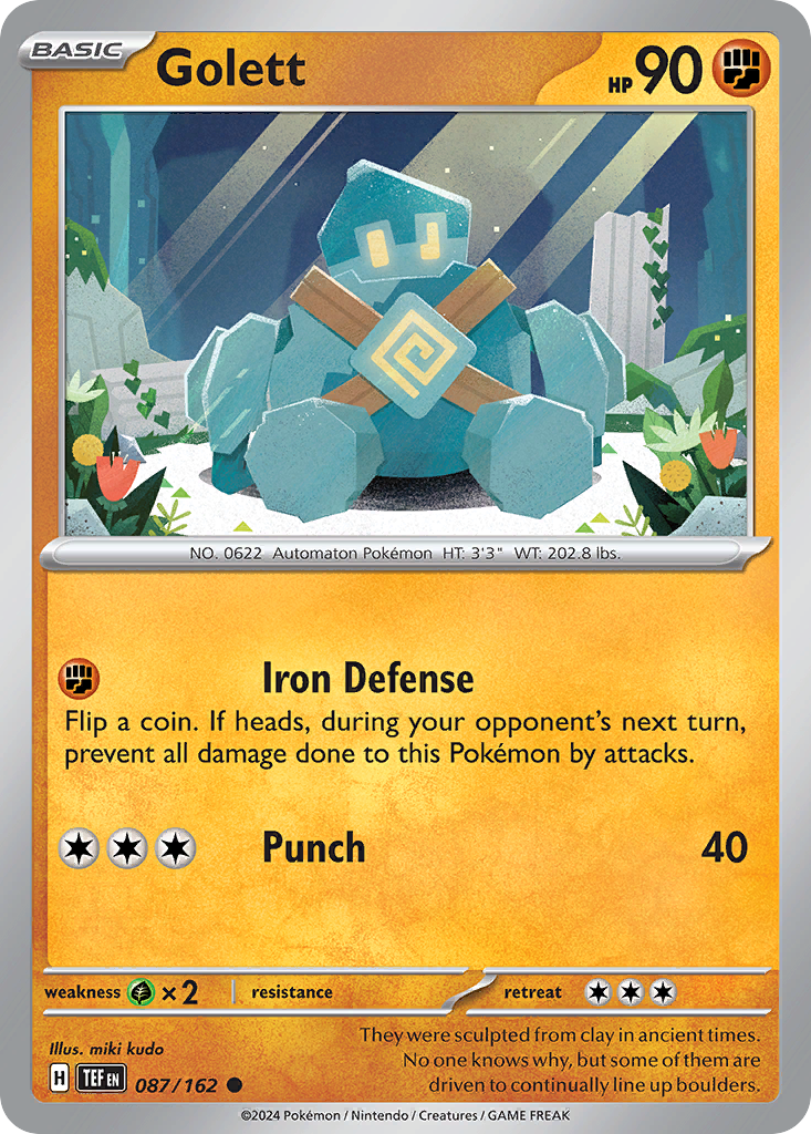 Golett – Temporal Forces 087/162 Pokémon card