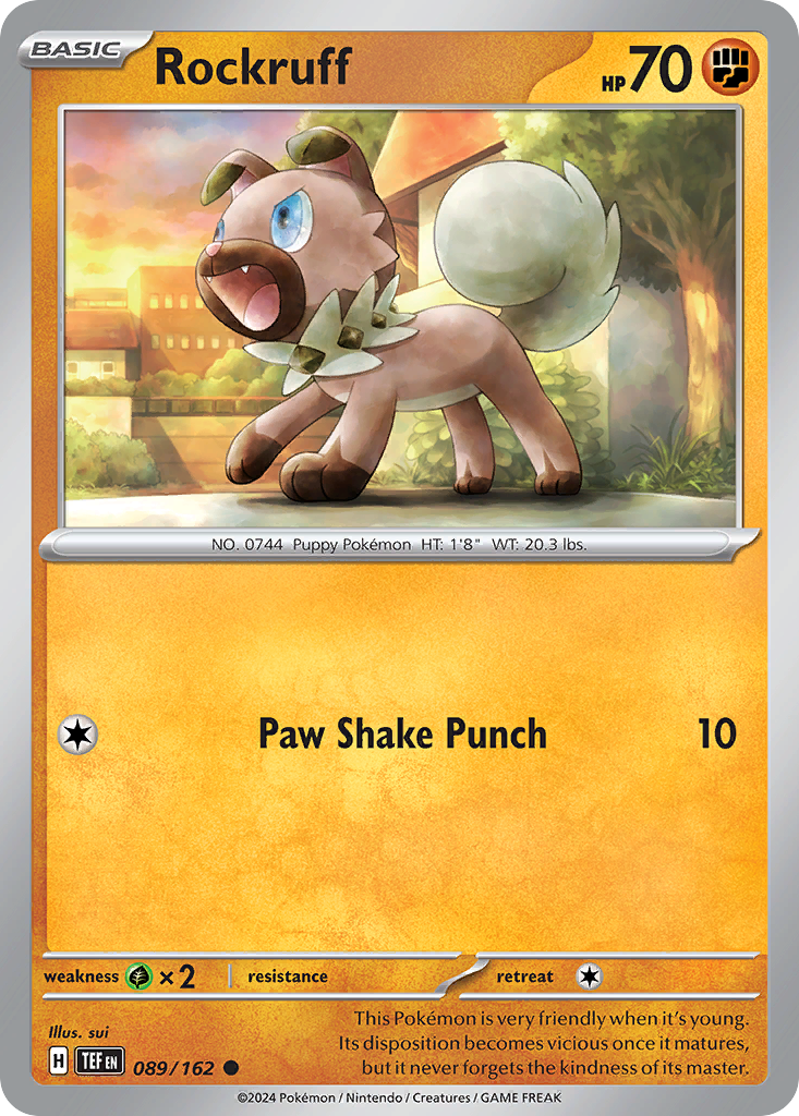 Rockruff – Temporal Forces 089/162 Pokémon card