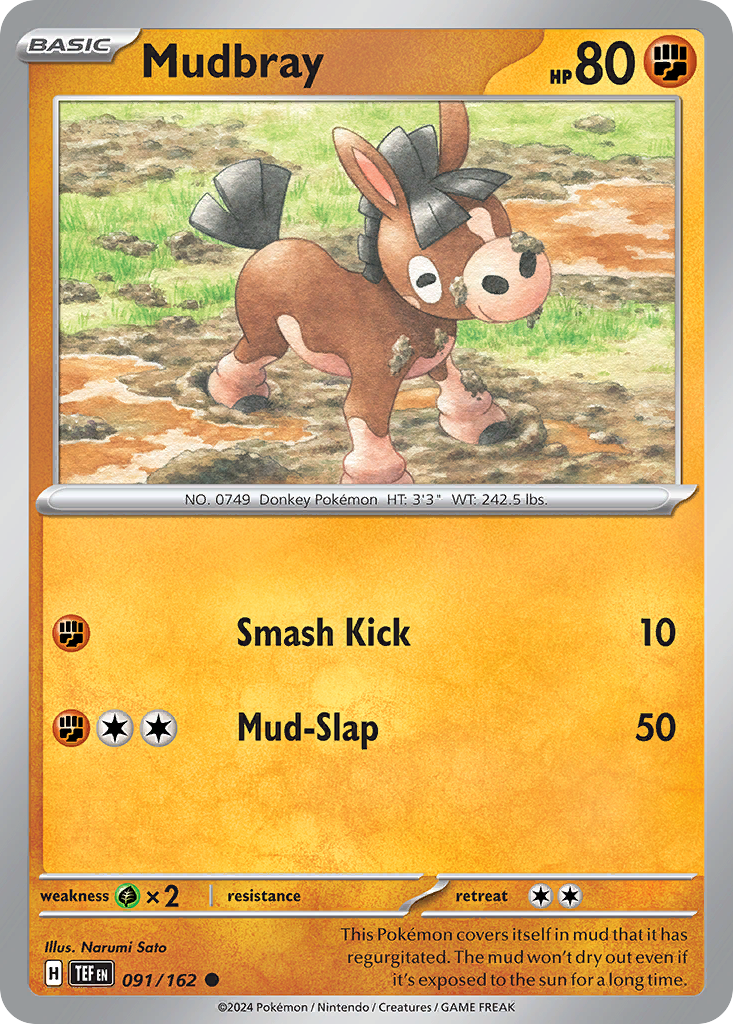 Mudbray – Temporal Forces 091/162 Pokémon card