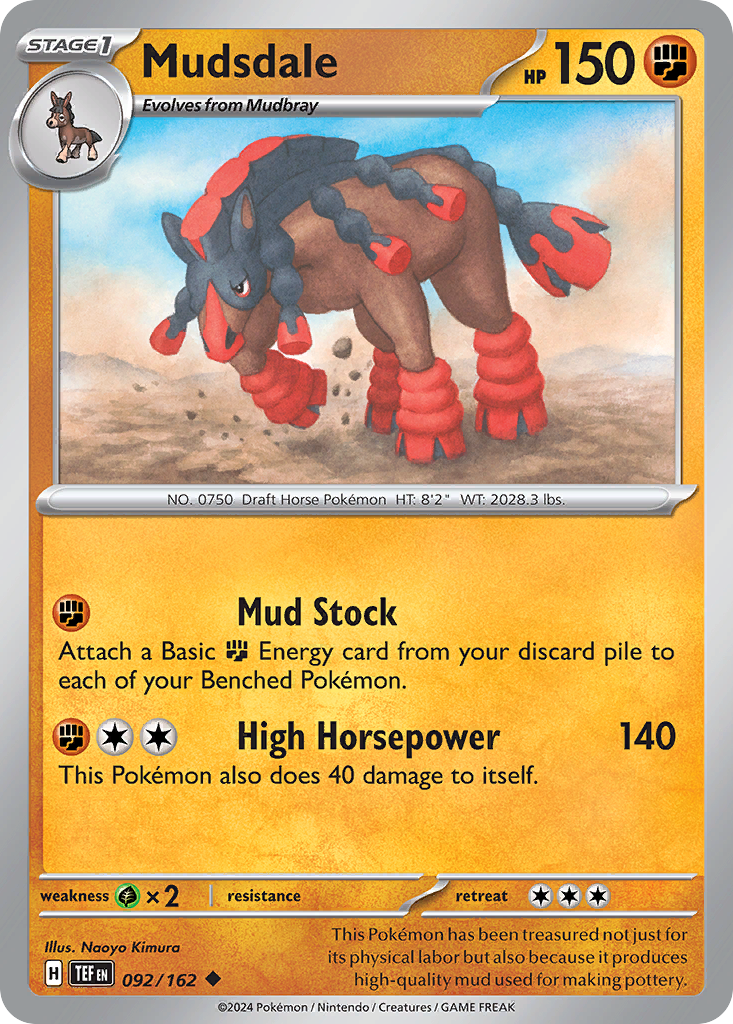 Mudsdale – Temporal Forces 092/162 Pokémon card