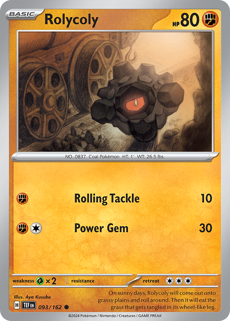 Rolycoly – Temporal Forces 093/162 Pokémon card