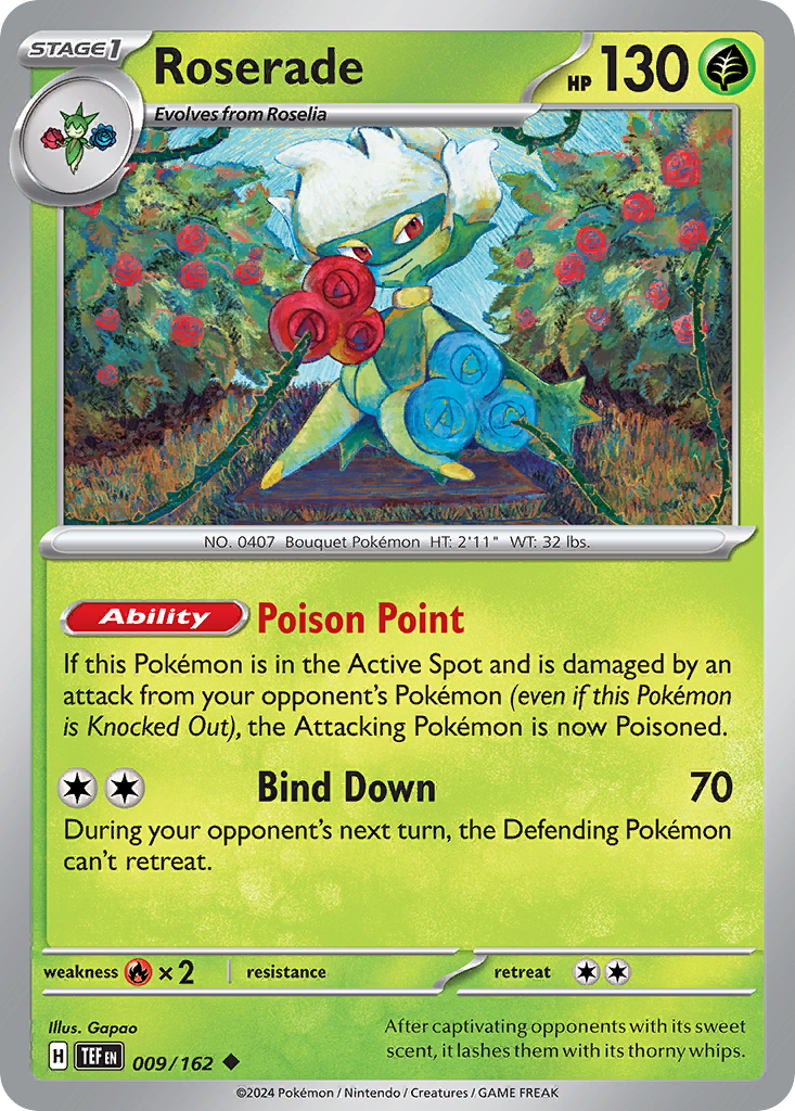 Roserade – Temporal Forces 009/162 Pokémon card