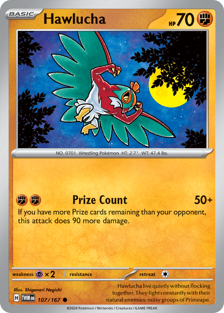 Hawlucha – Twilight Masquerade 107/167 Pokémon card