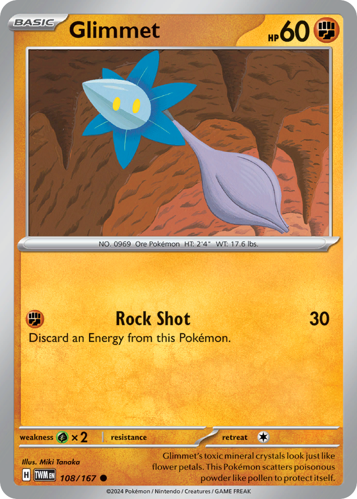 Glimmet – Twilight Masquerade 108/167 Pokémon card