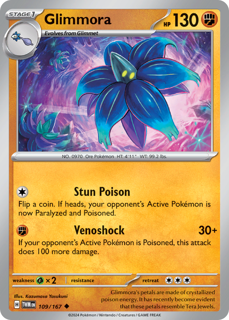 Glimmora – Twilight Masquerade 109/167 Pokémon card
