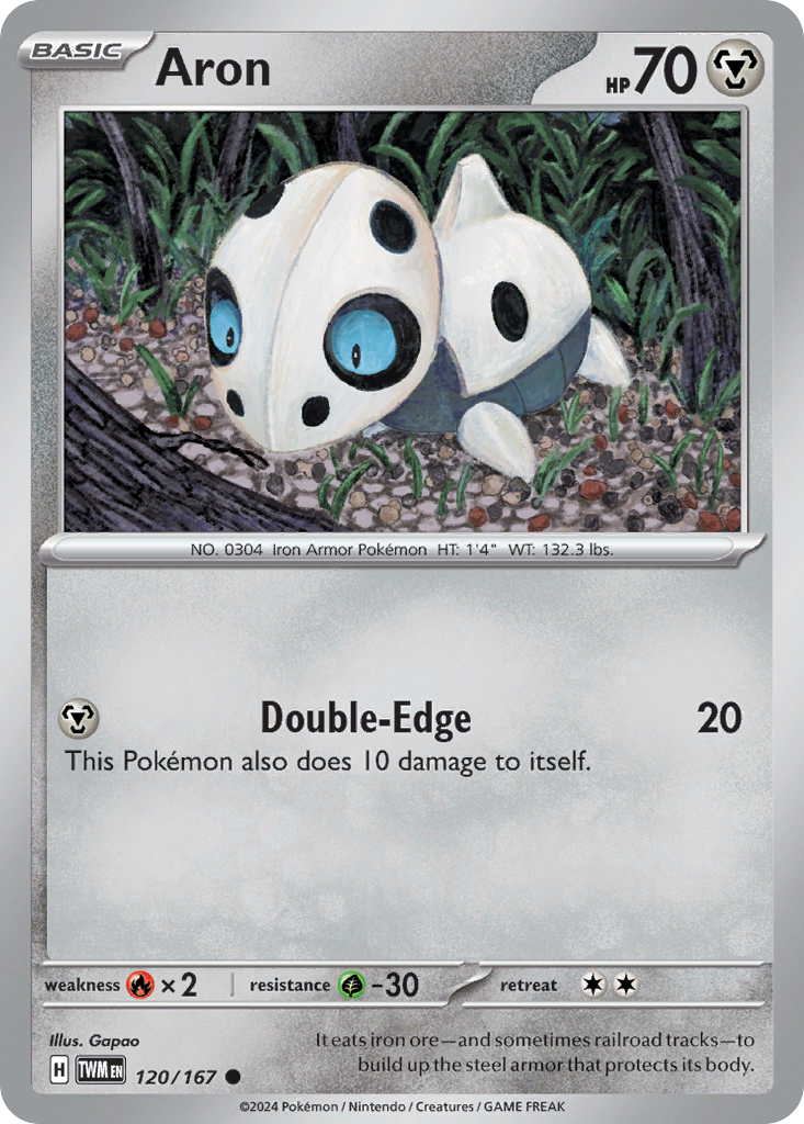 Aron – Twilight Masquerade 120/167 Pokémon card