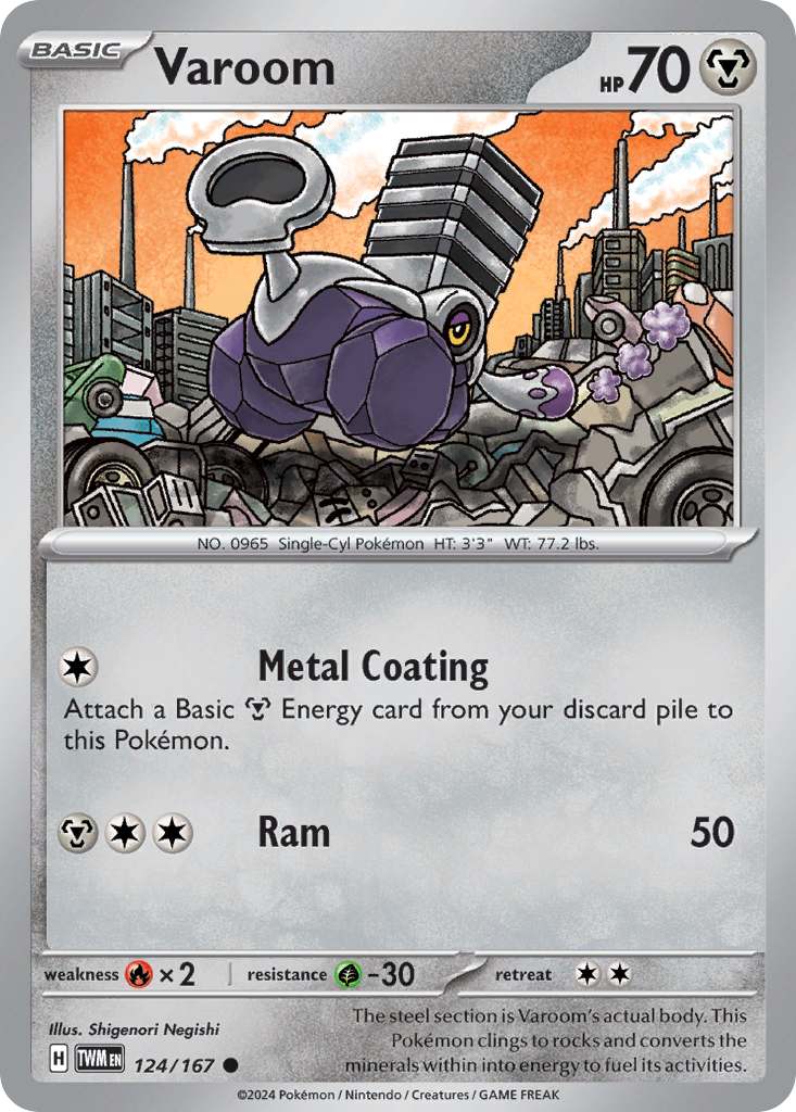 Varoom – Twilight Masquerade 124/167 Pokémon card