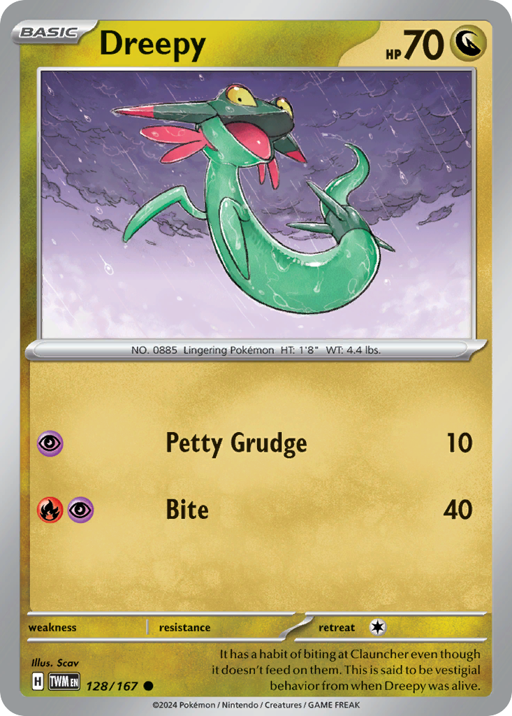 Dreepy – Twilight Masquerade 128/167 Pokémon card