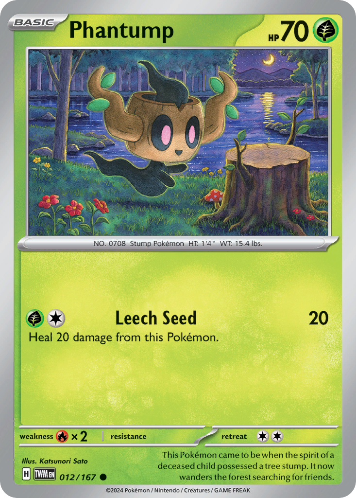 Phantump – Twilight Masquerade 012/167 Pokémon card