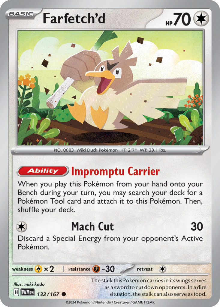Farfetch'd – Twilight Masquerade 132/167 Pokémon card