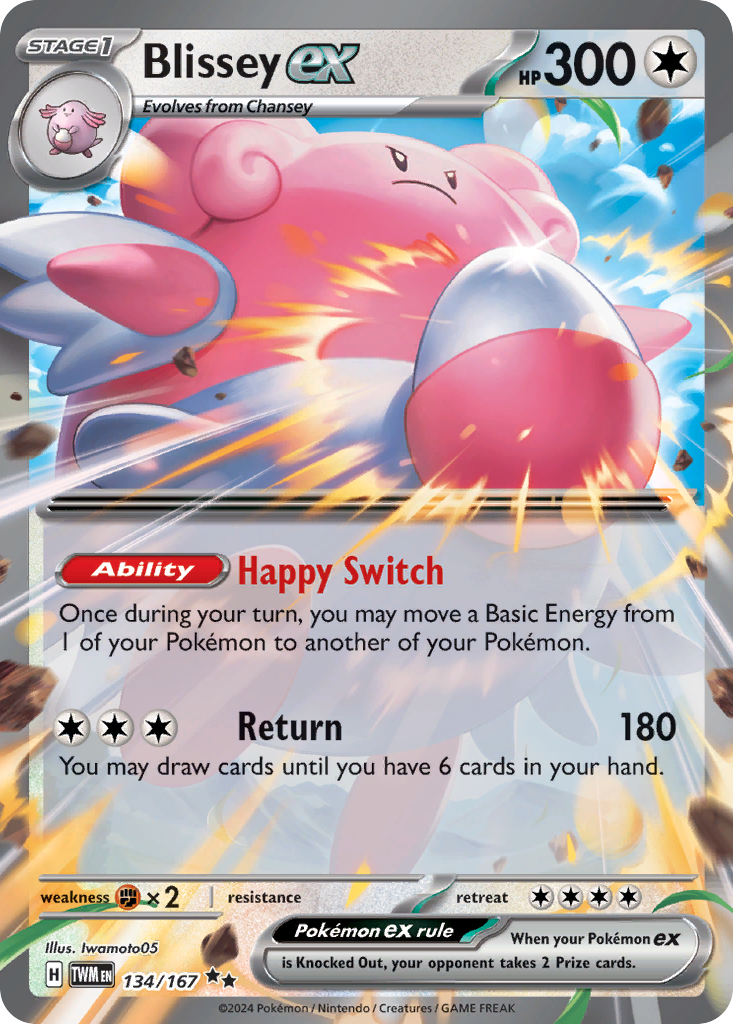 Blissey ex – Twilight Masquerade 134/167 Pokémon card