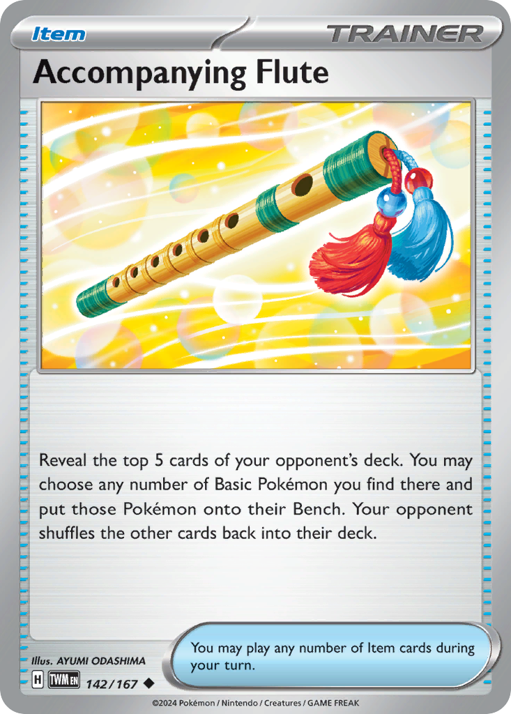 Accompanying Flute – Twilight Masquerade 142/167 Pokémon card