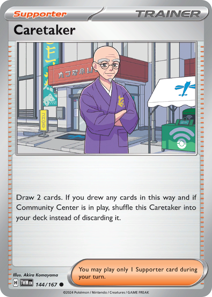 Caretaker – Twilight Masquerade 144/167 Pokémon card