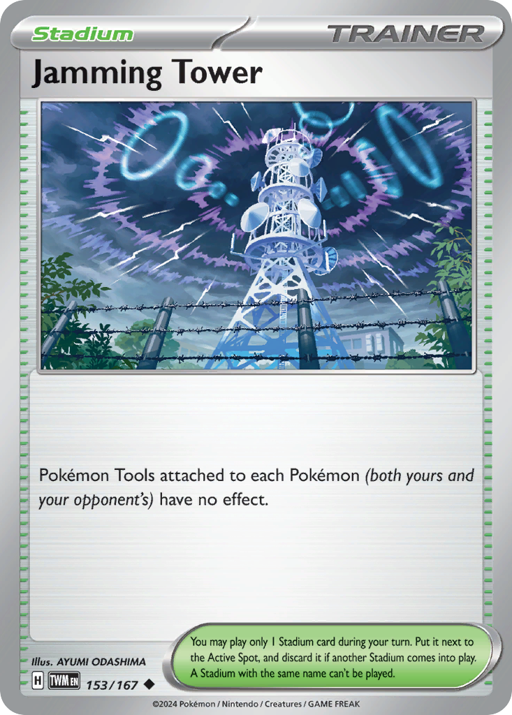 Jamming Tower – Twilight Masquerade 153/167 Pokémon card