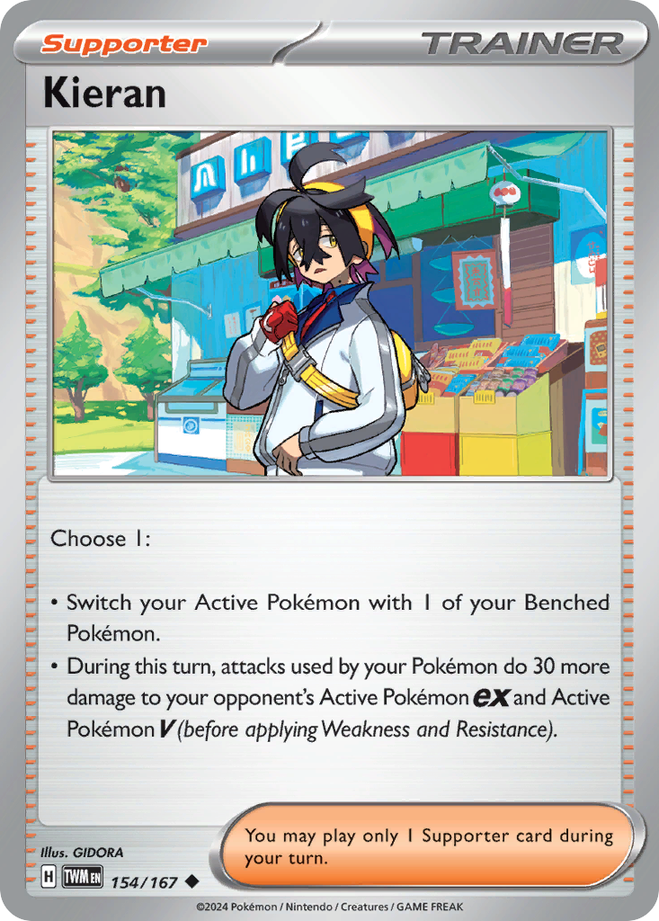 Kieran – Twilight Masquerade 154/167 Pokémon card