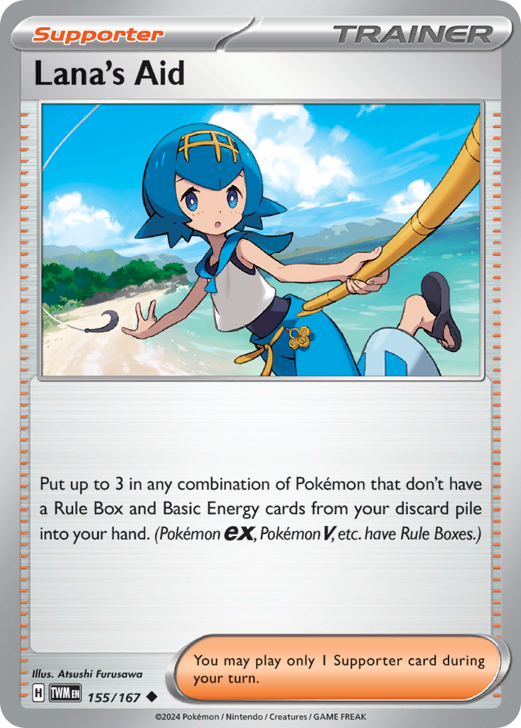 Lana's Aid – Twilight Masquerade 155/167 Pokémon card