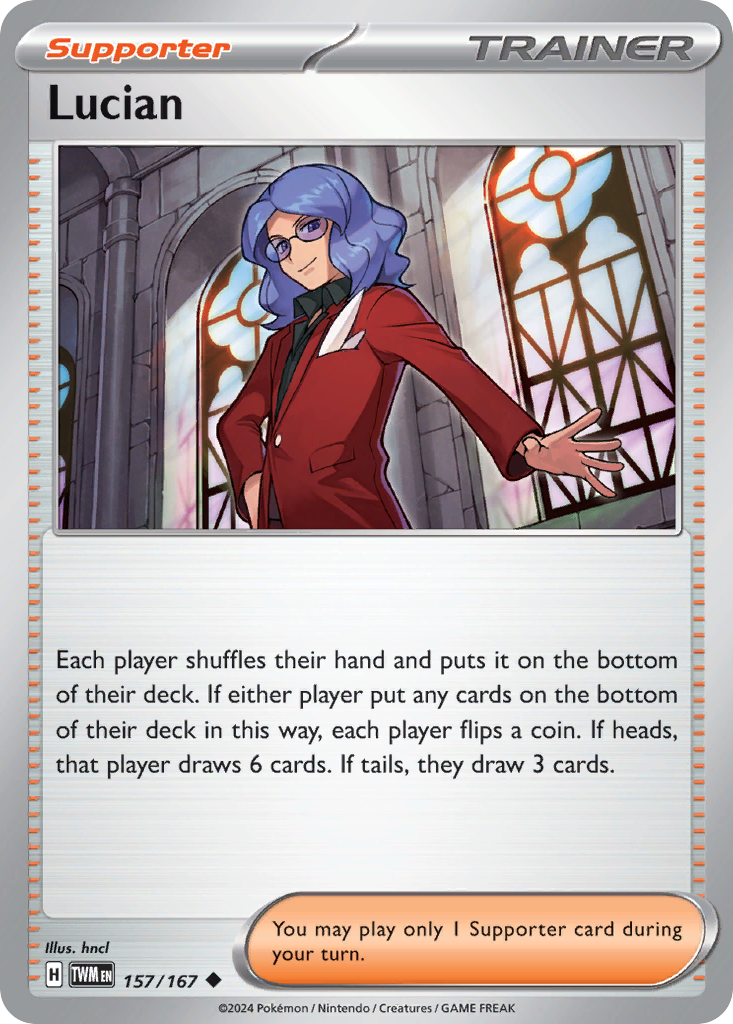 Lucian – Twilight Masquerade 157/167 Pokémon card