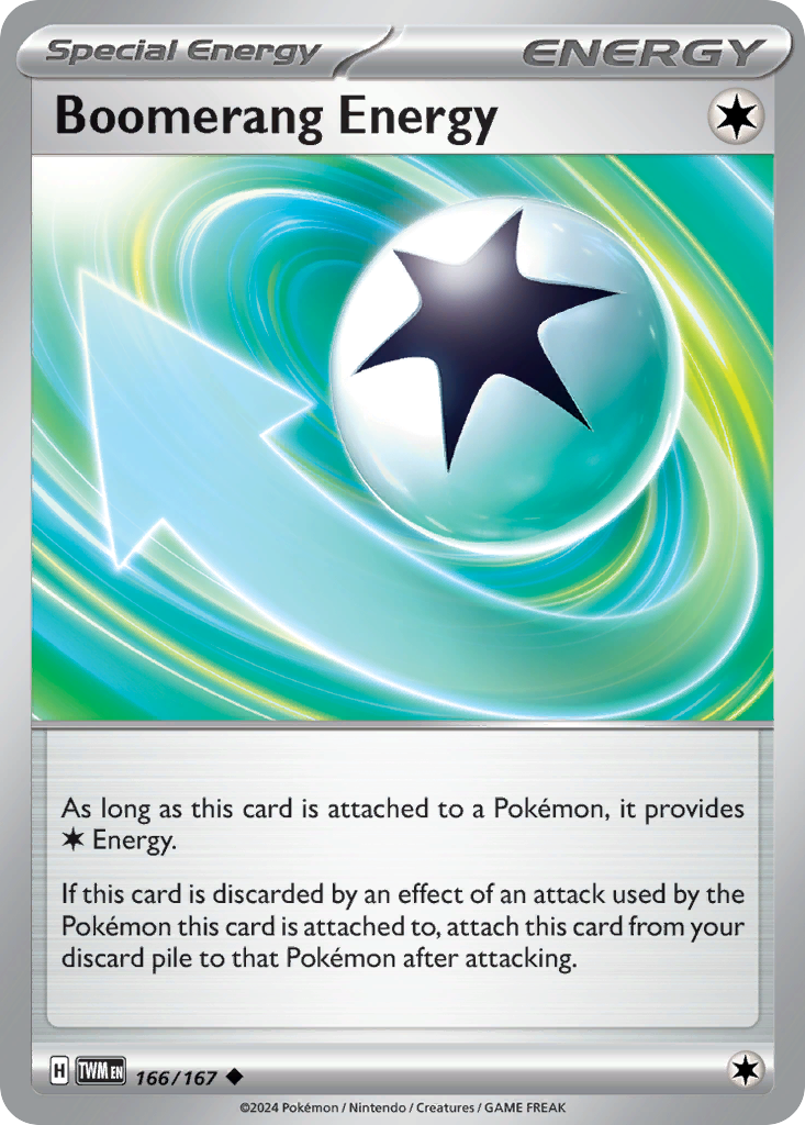 Boomerang Energy – Twilight Masquerade 166/167 Pokémon card