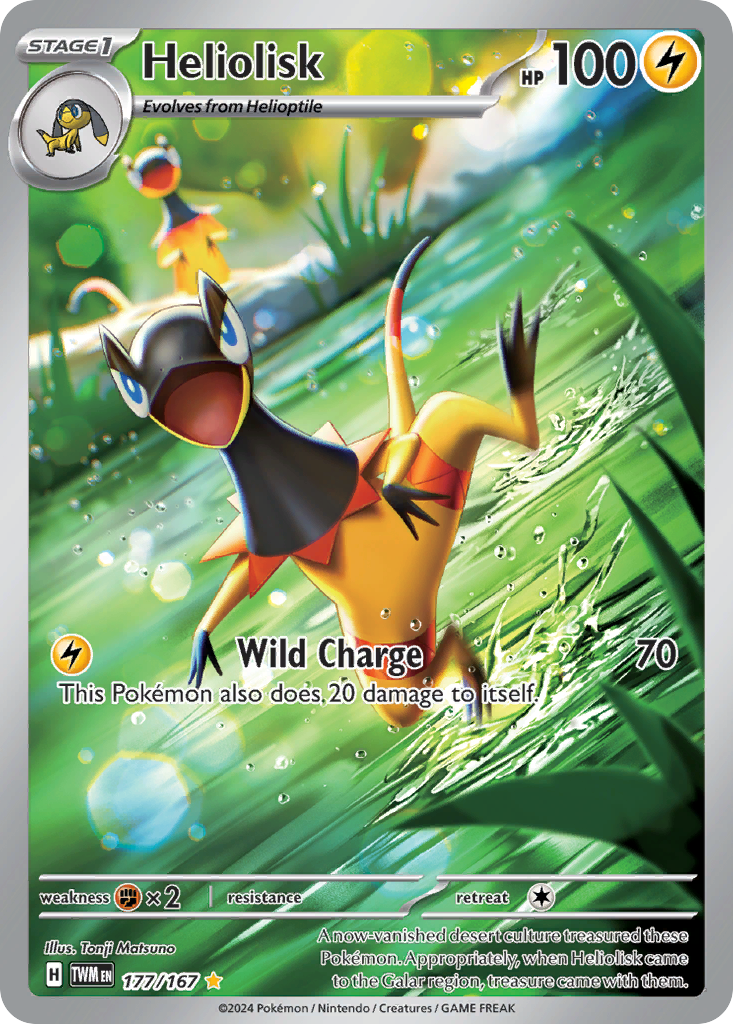Heliolisk – Twilight Masquerade 177/167 Pokémon card