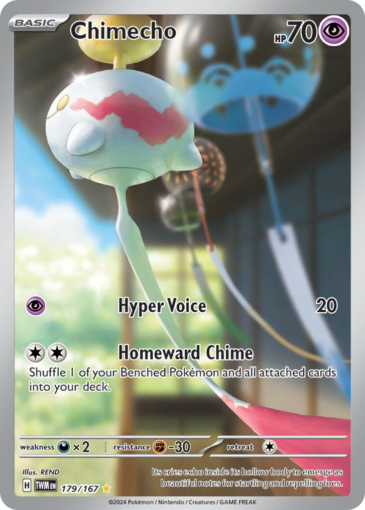 Chimecho – Twilight Masquerade 179/167 Pokémon card