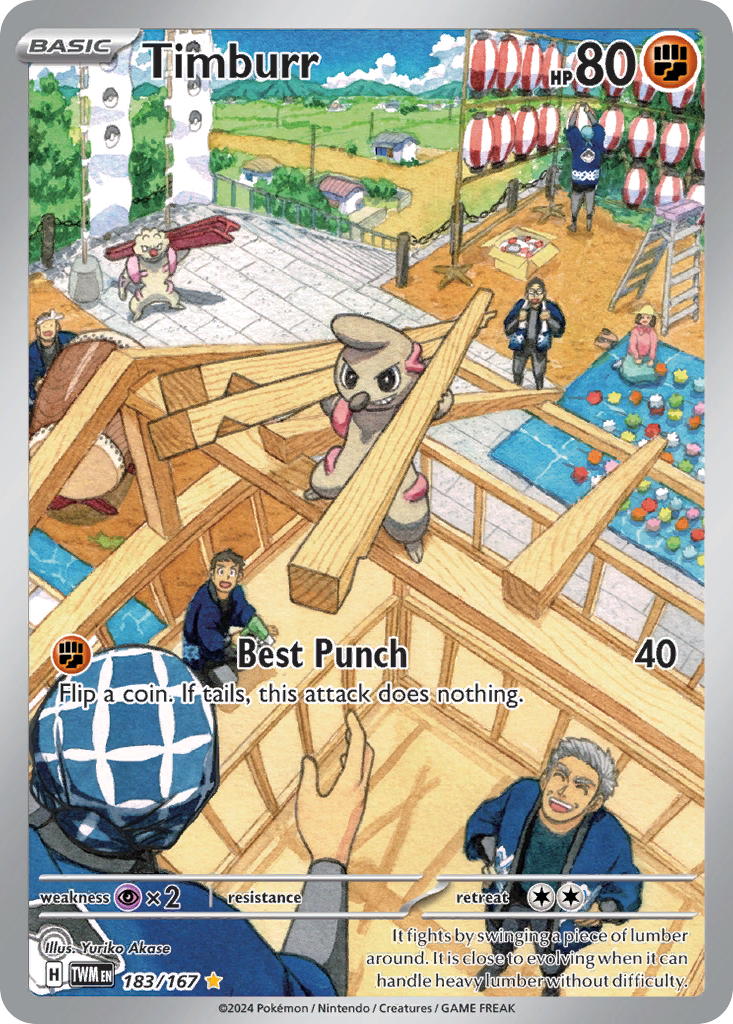 Timburr – Twilight Masquerade 183/167 Pokémon card