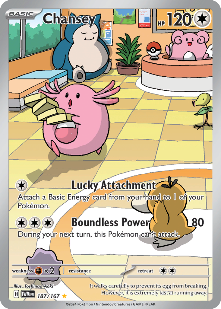 Chansey – Twilight Masquerade 187/167 Pokémon card