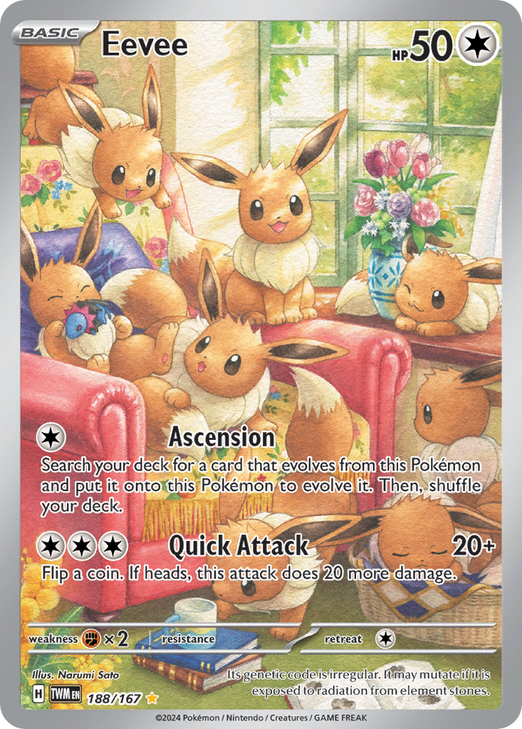 Eevee – Twilight Masquerade 188/167 Pokémon card