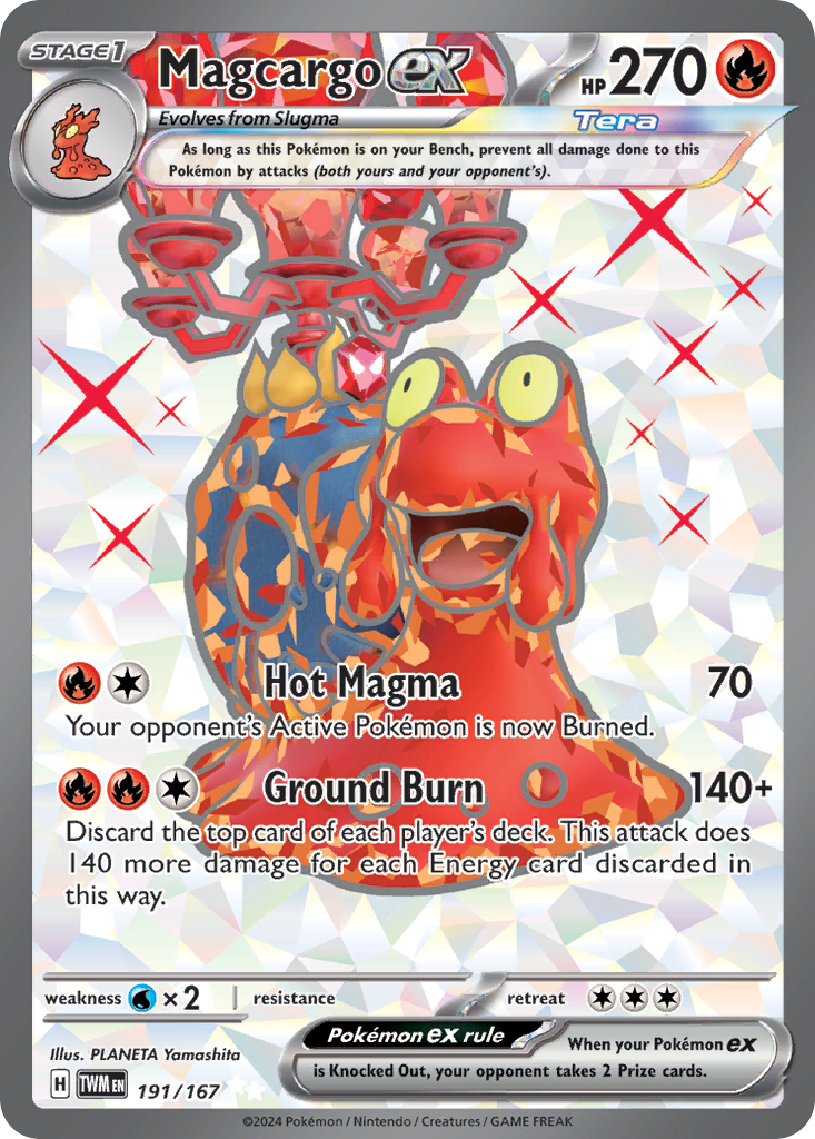 Magcargo ex – Twilight Masquerade 191/167 Pokémon card
