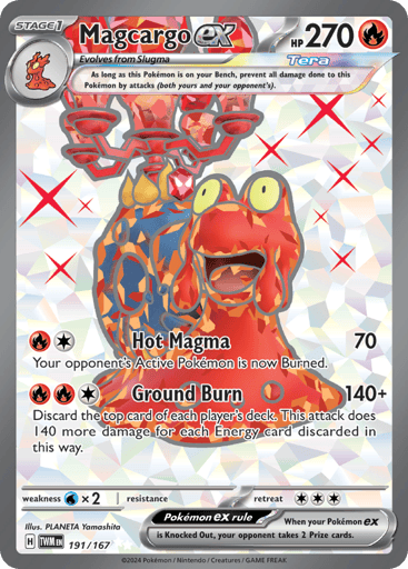 Magcargo ex - Twilight Masquerade 191