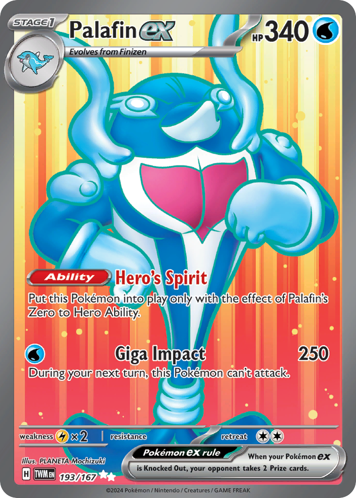 Palafin ex – Twilight Masquerade 193/167 Pokémon card