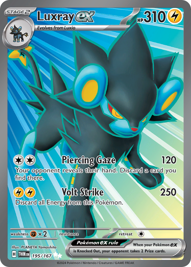 Luxray ex – Twilight Masquerade 195/167 Pokémon card