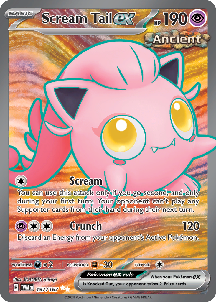 Scream Tail ex – Twilight Masquerade 197/167 Pokémon card
