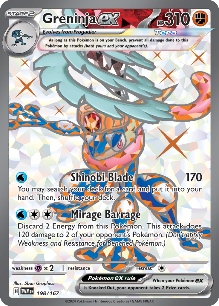 Greninja ex – Twilight Masquerade 198/167 Pokémon card