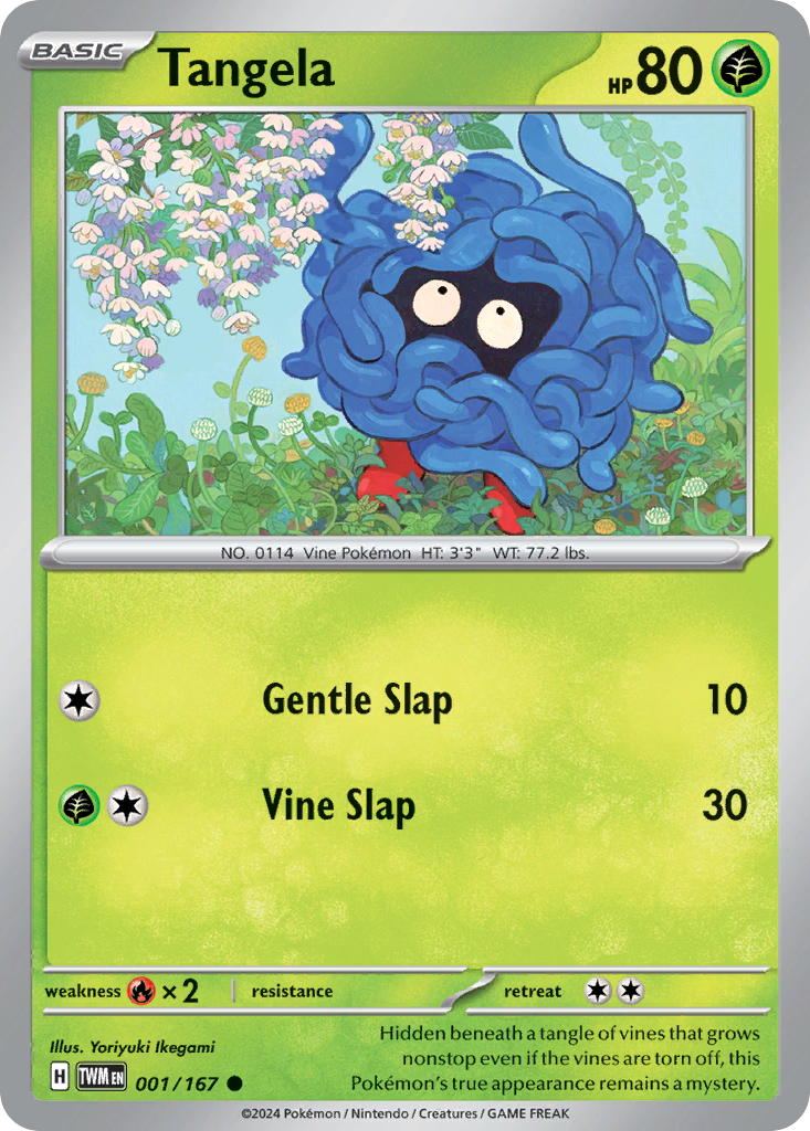 Tangela – Twilight Masquerade 001/167 Pokémon card