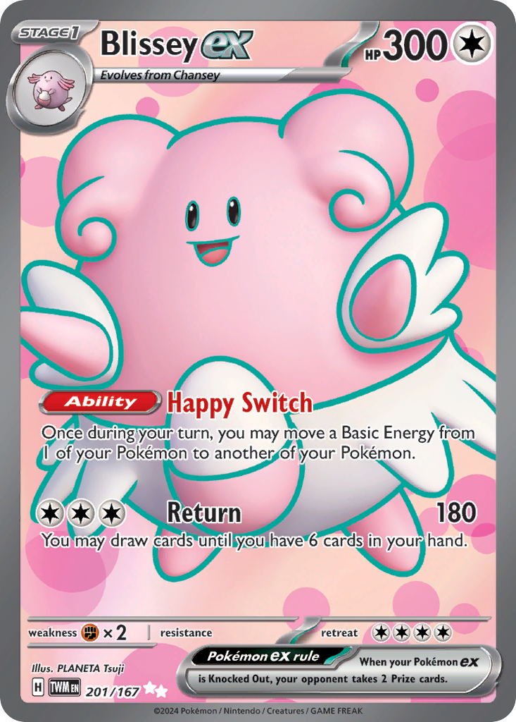 Blissey ex – Twilight Masquerade 201/167 Pokémon card