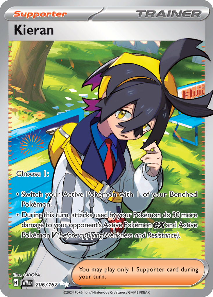Kieran – Twilight Masquerade 206/167 Pokémon card