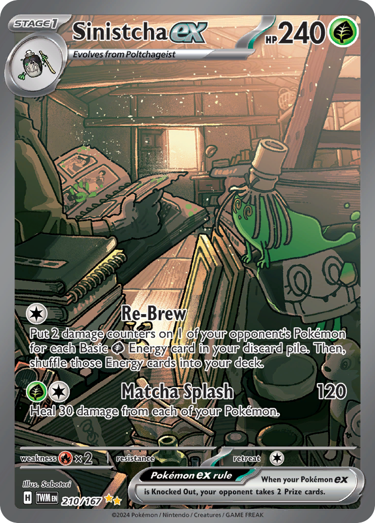 Sinistcha ex – Twilight Masquerade 210/167 Pokémon card