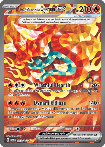 Hearthflame Mask Ogerpon ex - Twilight Masquerade 212