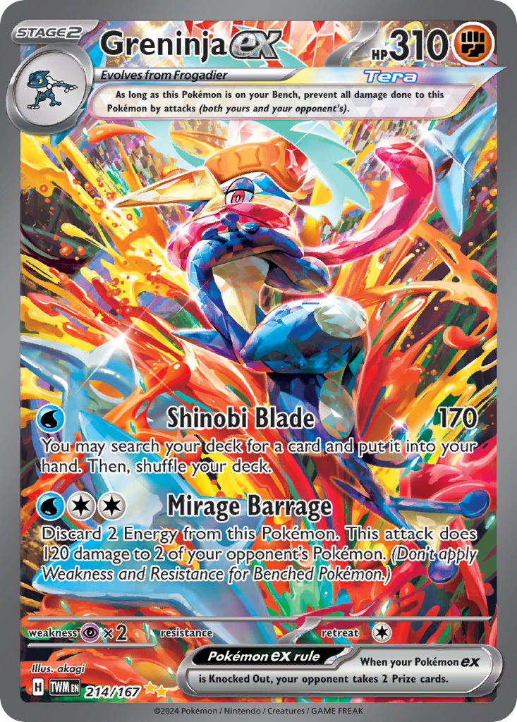 Greninja ex – Twilight Masquerade 214/167 Pokémon card