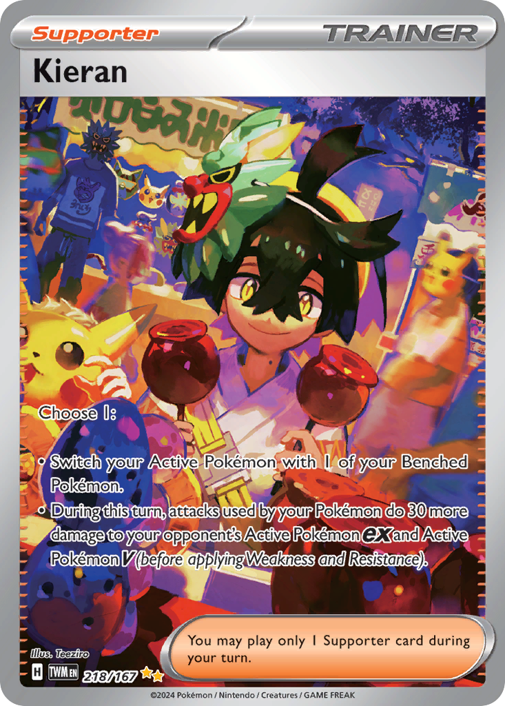 Kieran – Twilight Masquerade 218/167 Pokémon card