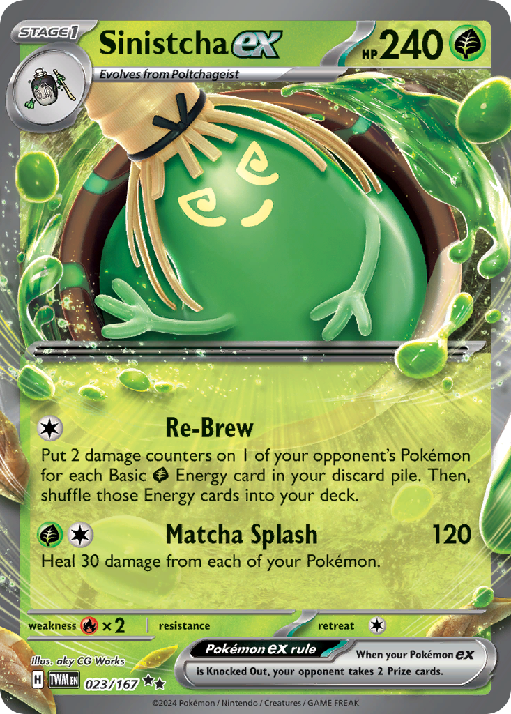 Sinistcha ex – Twilight Masquerade 023/167 Pokémon card