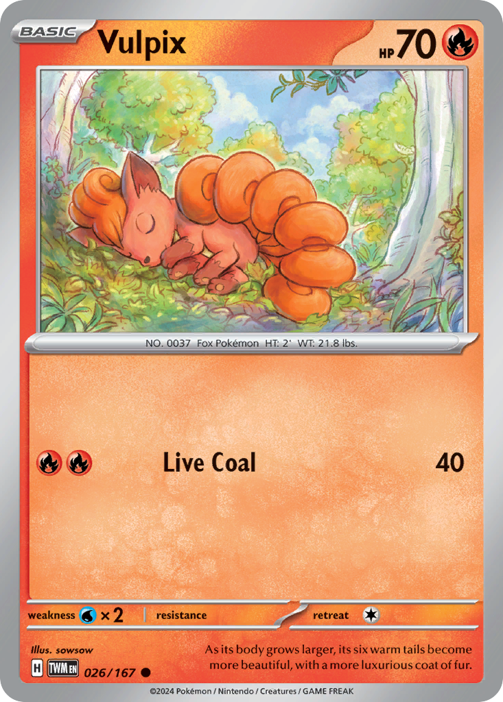 Vulpix – Twilight Masquerade 026/167 Pokémon card