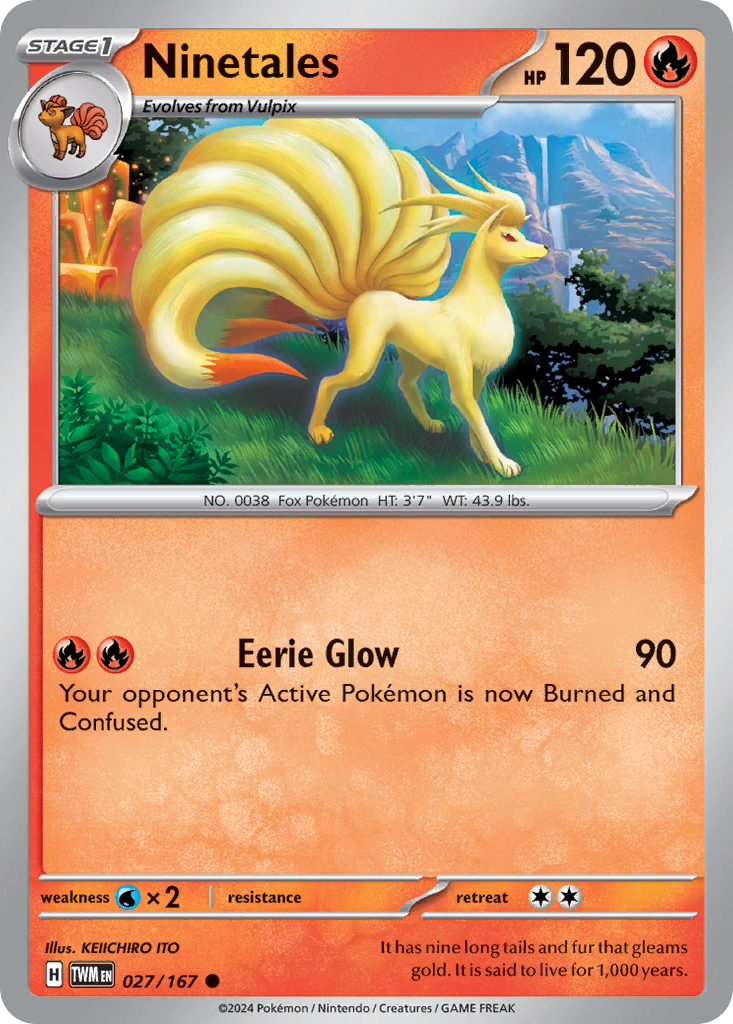 Ninetales – Twilight Masquerade 027/167 Pokémon card