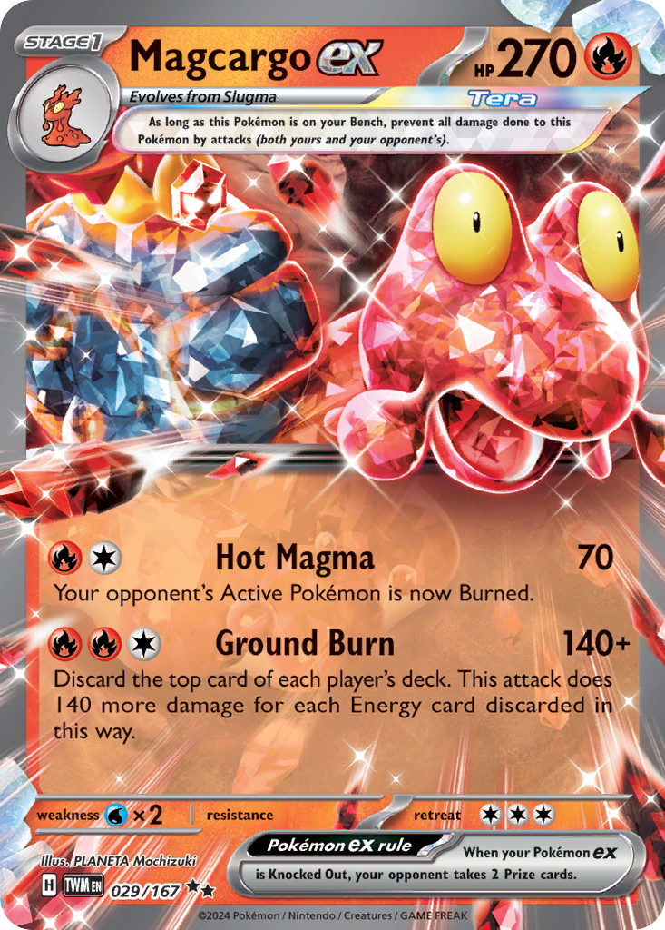 Magcargo ex – Twilight Masquerade 029/167 Pokémon card