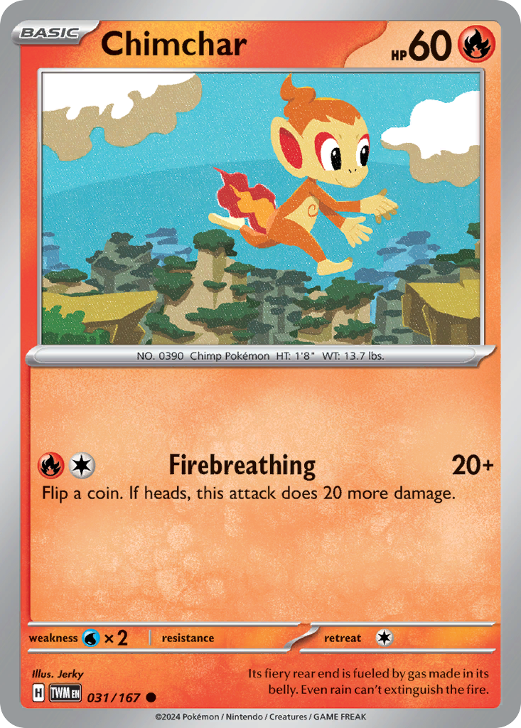 Chimchar – Twilight Masquerade 031/167 Pokémon card