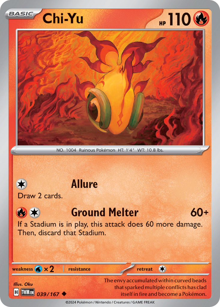 Chi-Yu – Twilight Masquerade 039/167 Pokémon card