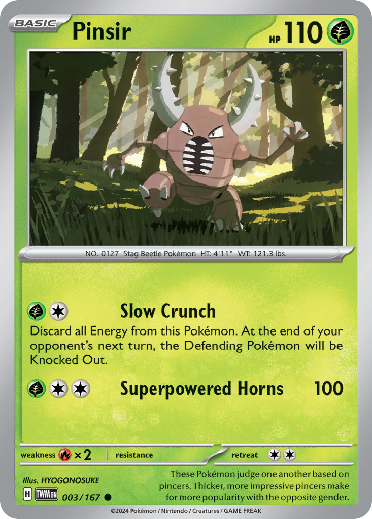 Pinsir – Twilight Masquerade 003/167 Pokémon card
