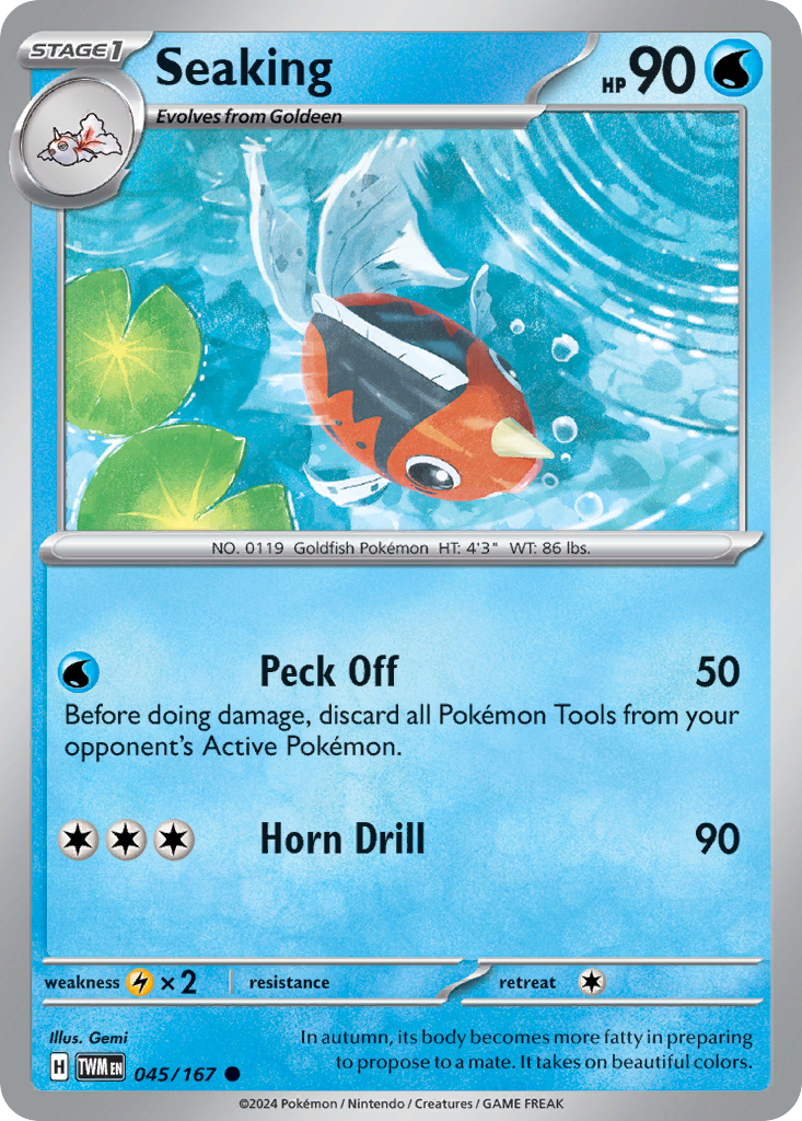 Seaking – Twilight Masquerade 045/167 Pokémon card