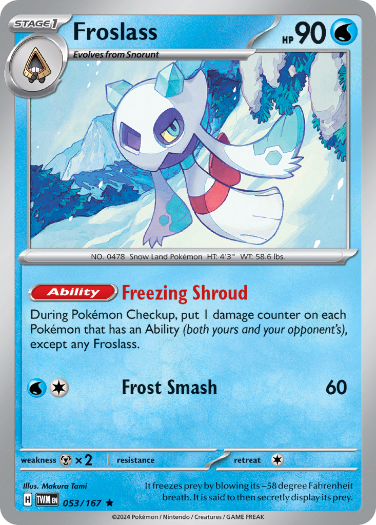 Froslass – Twilight Masquerade 053/167 Pokémon card